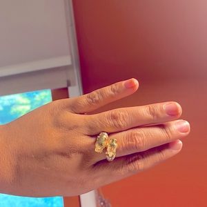 🚩SOLD🚩REAL GOLD RING PANTHER JAPAN GOLD